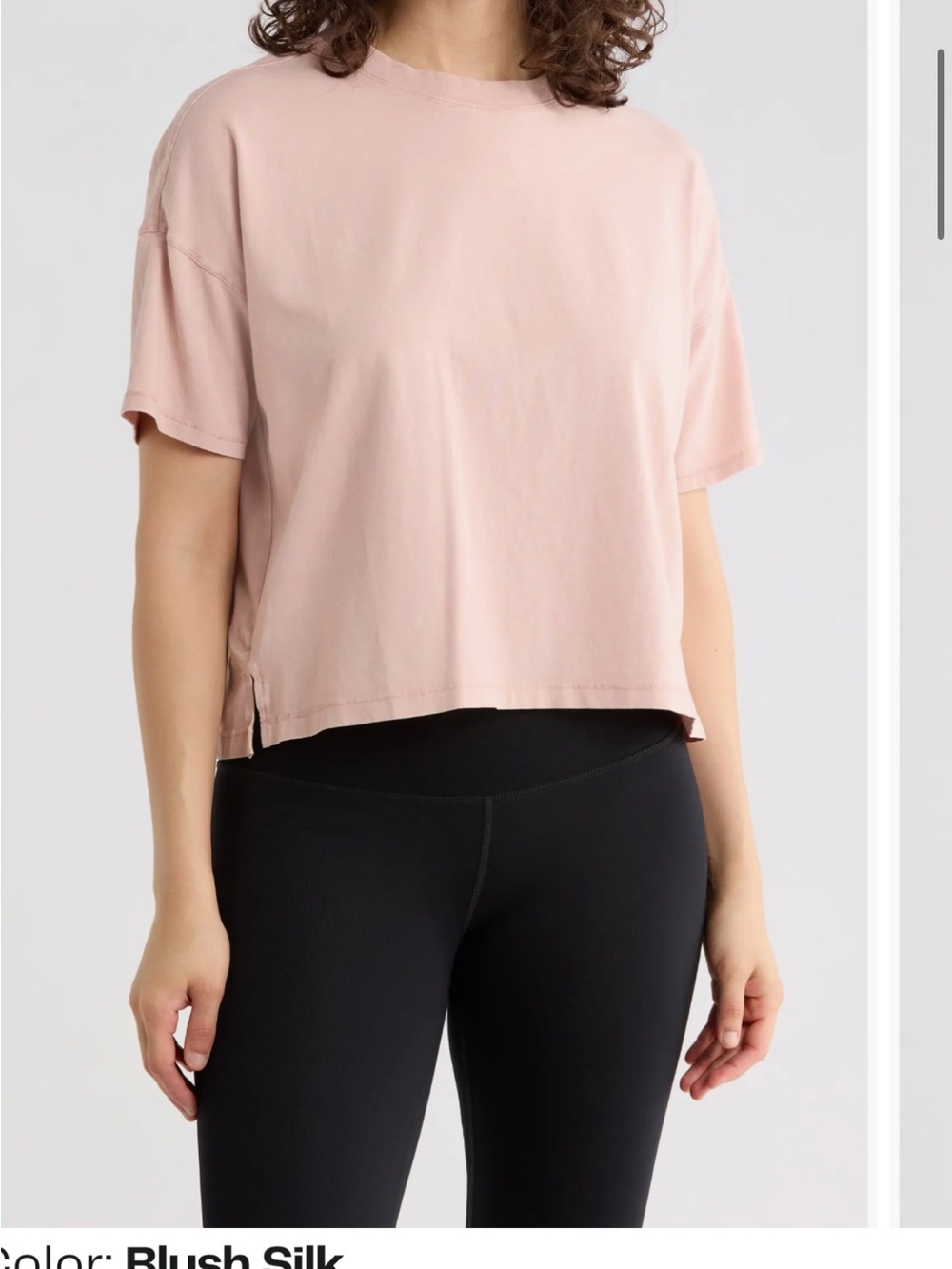 Stone Wash Boxy Crop T-Shirt
90 DEGREE BY REFLEX - pink M
